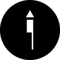 voetzoeker raket icoon in zwart en wit kleur. vector