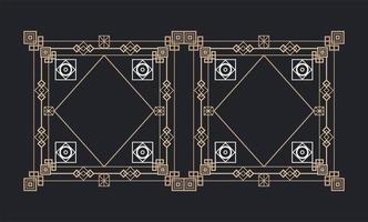 twee gouden lijsten vector