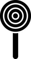 illustratie van lolly icoon in zwart en wit kleur. vector