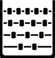 zwart en wit telraam icoon of symbool. vector
