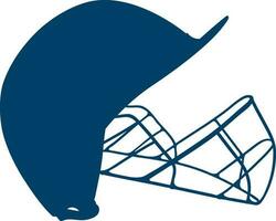 krekel batsman helm in blauw kleur. vector