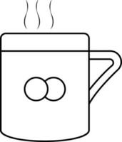 icoon van beroerte kop met koffie in illustratie. vector