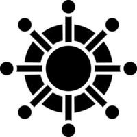 geïsoleerd roer icoon in glyph stijl. vector