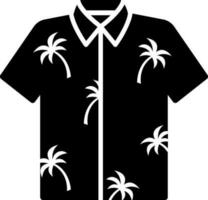 zwart en wit illustratie van overhemd of t-shirt icoon. vector