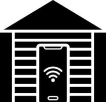 vector illustratie van huis verbonden naar Wifi icoon of symbool.