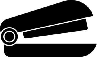 nietmachine icoon of symbool in zwart en wit kleur. vector