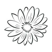 bloemen en bladeren schets voor afdrukken. boeket van hand getekend voorjaar bloemen en planten vector