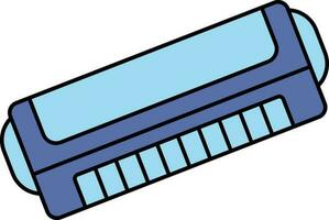 blauw mondharmonica of mond orgaan icoon. vector