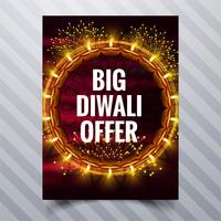 Mooie Gelukkige diwali diya olielamp festival sjabloon brochure vector