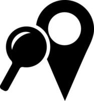 icoon van plaats vinder teken met kaart pin. vector