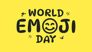 wereld emoji dag vector