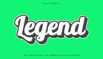 legende bewerkbare tekst effect in 3d stijl. tekst embleem voor reclame, branding, bedrijf logo vector