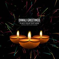 Moderne Gelukkige Diwali decoratieve achtergrond vector