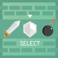 videogame selecteren vector