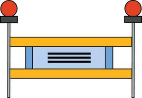 kleurrijk weg barrière. teken of symbool. vector