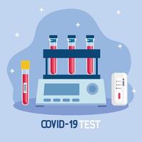 covid 19 virus reageerbuizen vector ontwerp