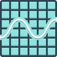 kleur icoon voor frequentie vector