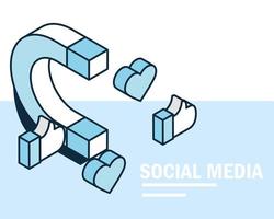 sociale media isometrisch vector