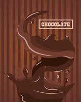 vloeibare chocoladeachtergrond vector