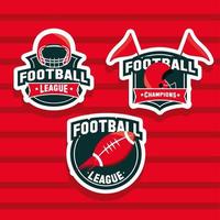 amerikaanse voetbal badges vector