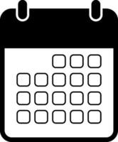 vector kalender teken of symbool.