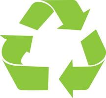 recycle symbool in groen kleur. vector