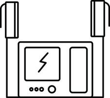 illustratie van defibrillator voor noodgeval concept. vector