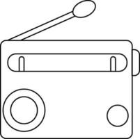 zwart lijn kunst illustratie van een radio. vector