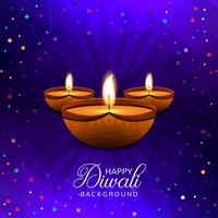 Gelukkige Diwali decoratieve kleurrijke achtergrond met confetti vector