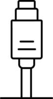 lijn kunst illustratie van USB kabel icoon. vector