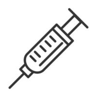 virus covid 19 pandemie vaccinatie spuit geneeskunde lijn stijlicoon vector