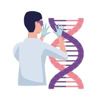 wetenschapper met molecuul vector