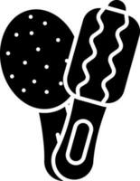 illustratie van haar- borstel icoon in zwart en wit kleur. vector