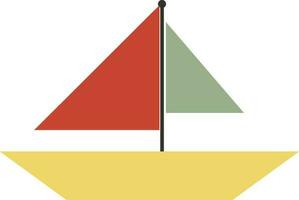 vlak illustratie van kleurrijk boot. vector