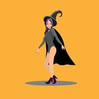 halloween dame heks vector