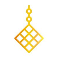 decoratie ornament ramadan arabisch islamitische viering kleurovergang lijn pictogram vector