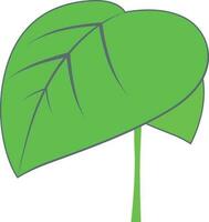 vector vers groen blad icoon.