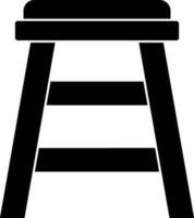 zwart en wit kleur stoel icoon in vlak stijl. vector