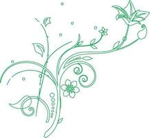 groen illustratie van mooi bloemen ontwerp. vector