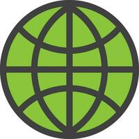 illustratie van website icoon voor internet in groen kleur. vector