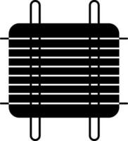 icoon van een houtskool grillen. vector
