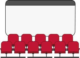 illustratie van film theater interieur. vector