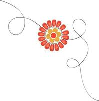 bloemen rakhi voor raksha bandhan festival. vector