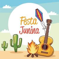 festa junina scène vector