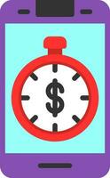 tijd is geld vector icoon ontwerp
