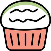 cupcake vectorillustratie op een background.premium kwaliteit symbolen.vector pictogrammen voor concept en grafisch ontwerp. vector