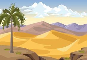 woestijn met palm vector