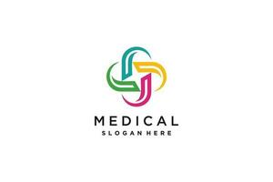 medisch logo vector met modern kleur ontwerp concept