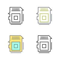 sd-kaart vector pictogram