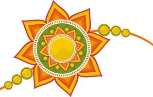 bloemen rakhi ontwerp voor raksha bandhan. vector